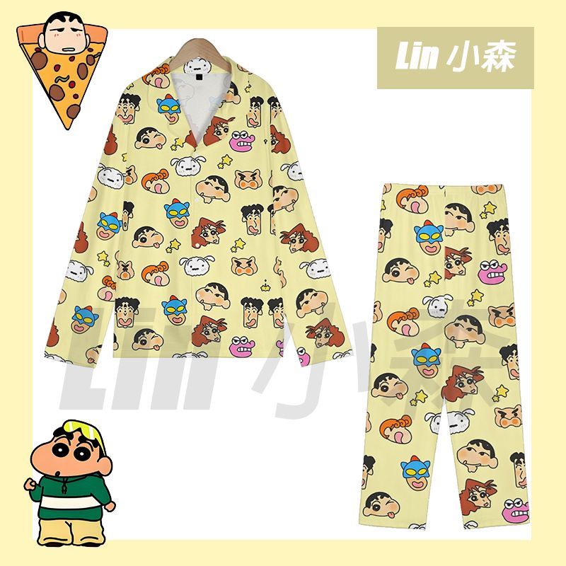 蜡笔小新动漫睡衣夏季ins