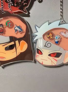 火影忍者周边千手兄弟柱间扉间亚克力摇摇乐钥匙扣可爱书包挂件