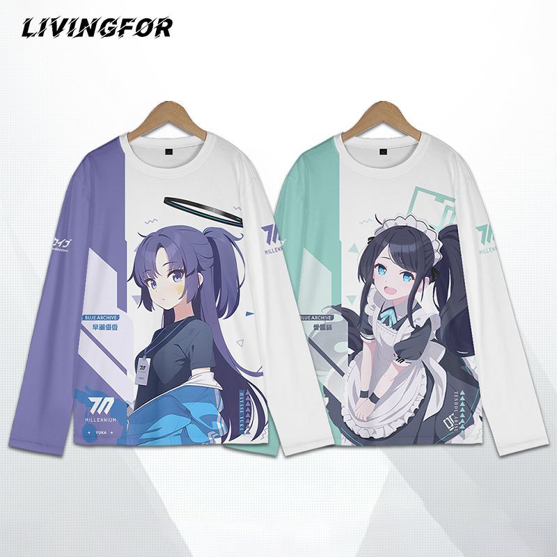 蔚蓝碧蓝档案周边长袖T恤