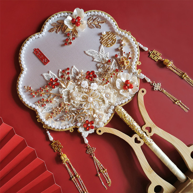 中式婚礼手捧花新娘结婚手工diy材料包古风汉服喜扇成品秀禾团扇,鲜花速递/花卉仿真/绿植园艺,新娘手捧花,淘宝优惠券,粉丝福利购,淘宝优惠卷