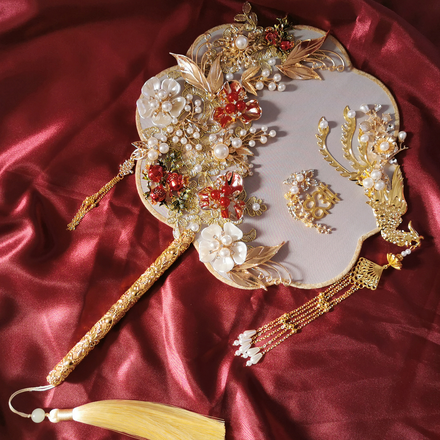 结婚礼物送新人古风中式手捧花