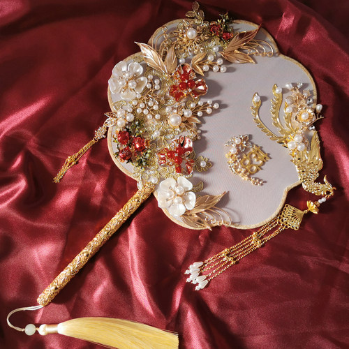 结婚礼物送新人古风中式手捧花