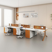办公桌简约现代工位办公桌椅组合双两4四6人位员工办公家俱职员桌
