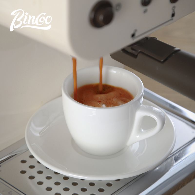 Bincoo咖啡杯碟意式浓缩杯espresso小杯简约精致欧式陶瓷杯子80ml