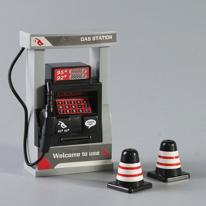 儿童加油站玩具模型灯光音效场景摆件男孩宝宝真人语音红绿灯礼物
