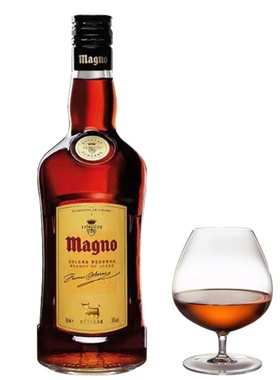 西班牙Magno Sherry Brandy马格努珍藏雪莉白兰地礼盒装700ML/1L
