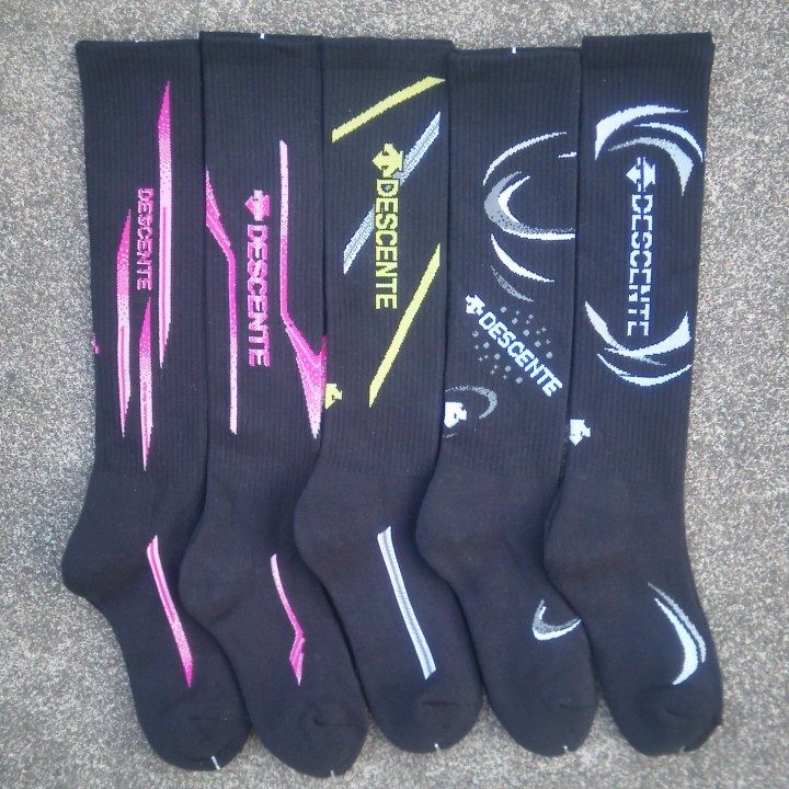 38款图案随机发女34-35码棉质足底加厚及膝中筒滑雪袜子排球袜