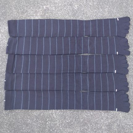 微瑕处理男女38-42码棉质条纹图案及膝长筒五趾袜子五指袜