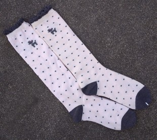 销售女35 棉质小腿中筒及膝长筒袜子 38码