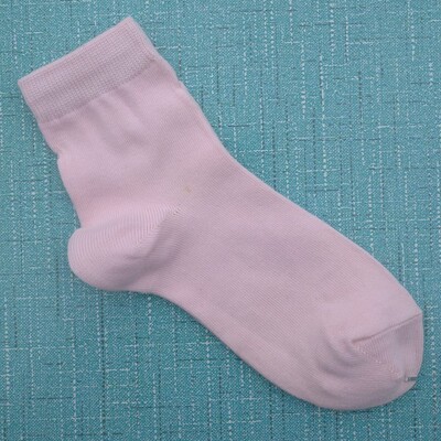 销售男女32-35码粉红色棉质中筒袜子