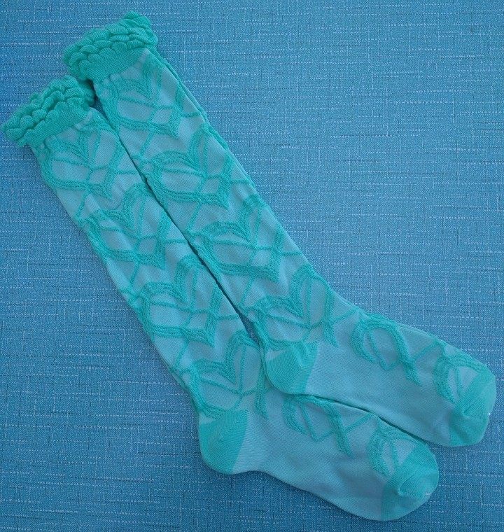 销售女35-38码绿色棉质花口及膝长筒袜子,女士内衣/男士内衣/家居服,长筒袜,淘宝优惠券,粉丝福利购,淘宝优惠卷