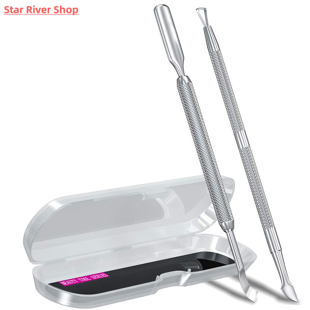 Metal Spoon Cuticle Pusher Set For Manicure Gel Polish Nail