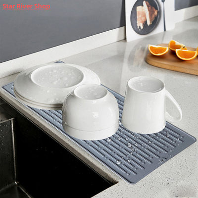 Silicone Square Dish Drying Mat Heat Resistant Draining Tabl