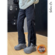 5度 侧边拉链裤 零下2度 秋冬摇粒绒休闲裤 加绒男女同款 腿裤 子