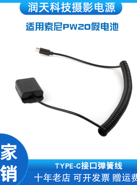 适用于索尼A6000 A6300 A6400微单相机FW50假电池PW20转TYPE-C口