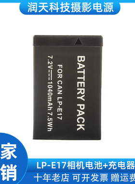 适用佳能EOS 200D二代 R50 R10 RP 750D M6mark2相机电池+充电器