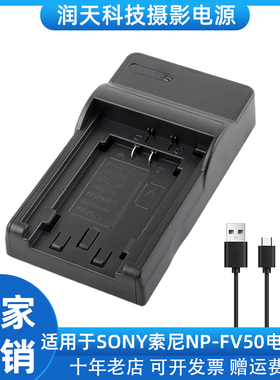 NP-FV50电池充电器适用于索尼HDR-XR550E XR350E XR150E CX550E