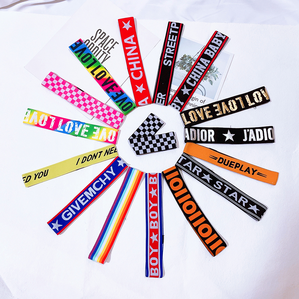 六一儿童运动发带学生团体活动体操中国防滑头带百搭彩虹松紧头带