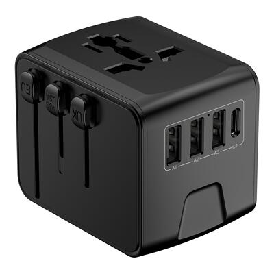 International Universal Travel Adapter 3 USB &Type-C Outlet