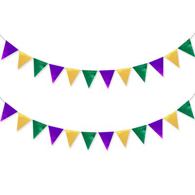 跨境12 Triangular Flags Carnival Party Flag Pulling