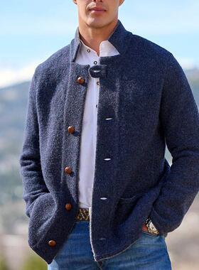 2025爆款亚马逊wish 欧美休闲中长款Mid lengthLong男士外套coat