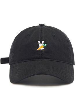 FREE RABBITⅡ 刺绣鸭舌帽夏季休闲百搭软顶棒球帽男女同款情侣款