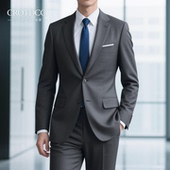 商务职业装 男士 正装 休闲装 2025新款 婚礼新郎伴郎西装 羊毛西服套装