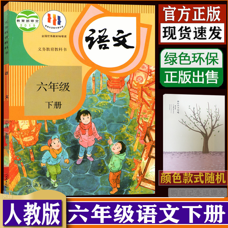 2024春六年级下册语文书人教版课本部编版人教小学6年级下册语文下学期六年级下册语文课本教材教科书 dxxd（购买笔记本送课本） 书籍/杂志/报纸 小学教材 原图主图