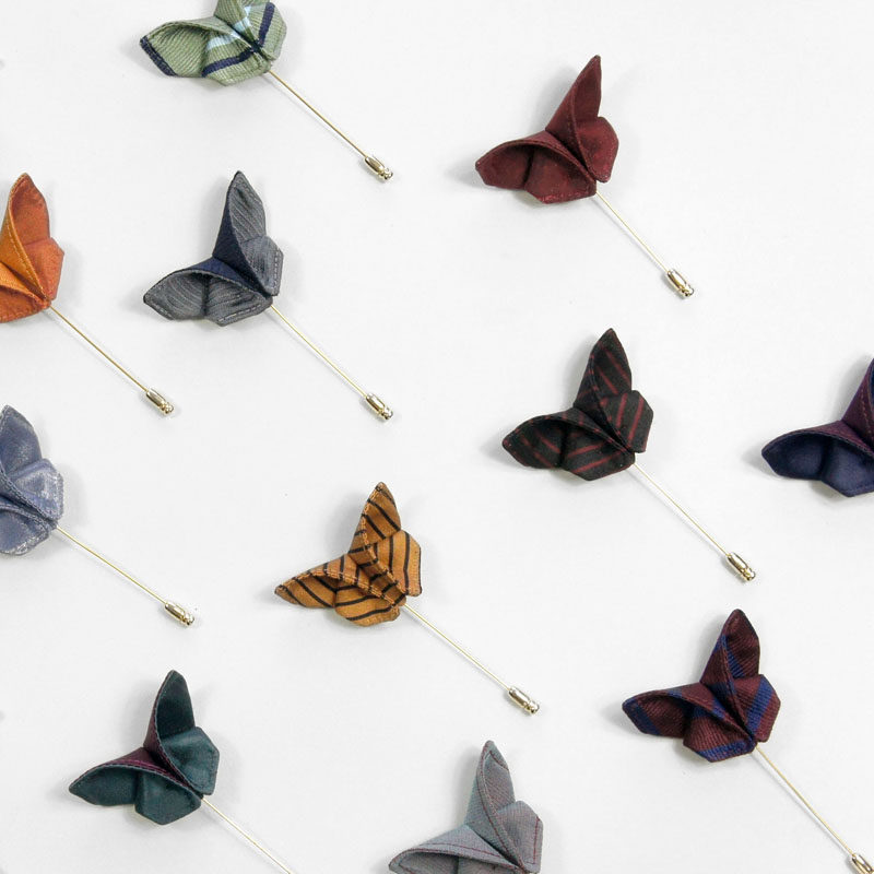 WEIXU WANG小蝴蝶胸针原创设计配饰男士 纯手工领结西服定制套装