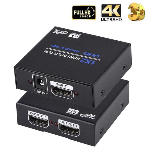 全新迈拓HDMI分配器一进二出1进2一分二高清分屏器HDMI splitter