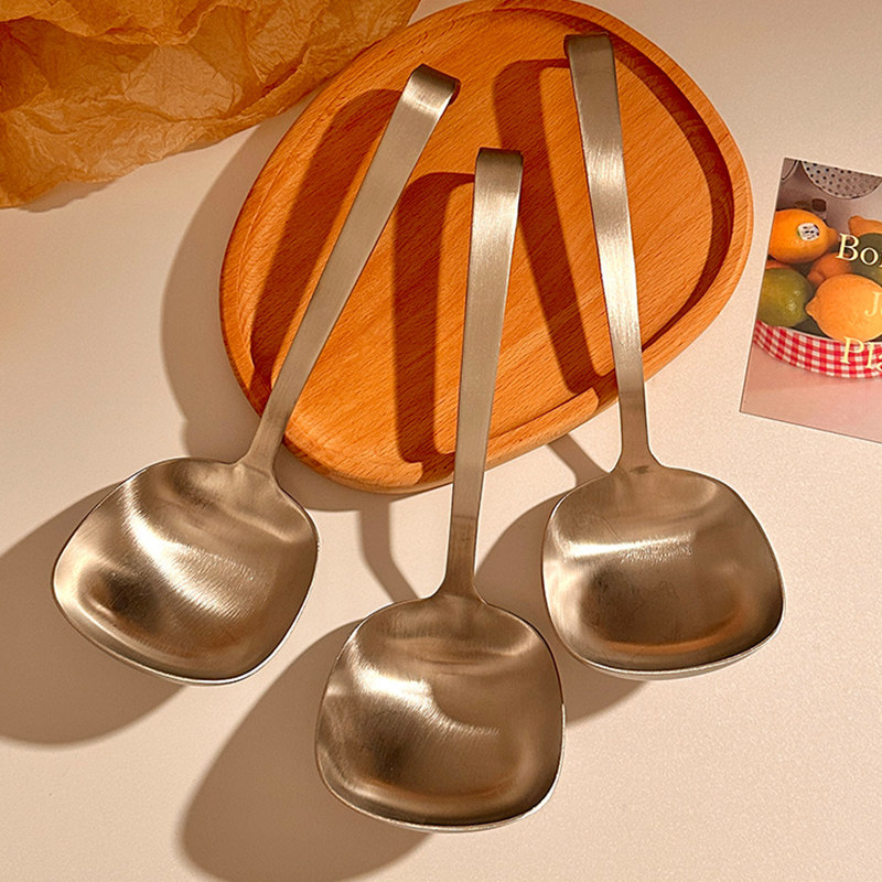 ins不锈钢嗦粉勺可挂式方头勺大口喝汤勺喝粥勺家用盛汤大头勺子,厨房/烹饪用具,汤勺,淘宝优惠券,粉丝福利购,淘宝优惠卷