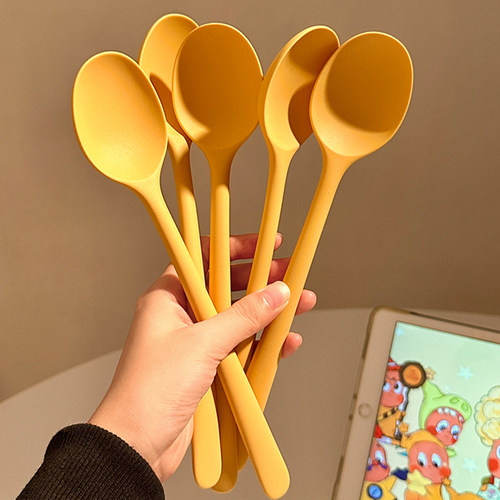 姜妍同款韩国黄色硅胶锅铲厨具家用炒菜铲子大号吃饭喝汤勺子调羹