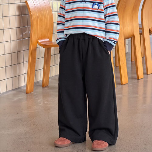 棉小铺男童休闲裤秋季儿童卫衣韩版2026新款条纹童装运动卫裤套装