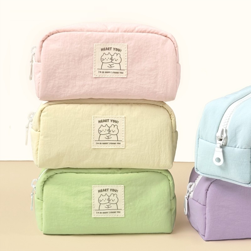 可爱蓝色笔袋ins新款学生高颜值文具盒女生女孩铅笔盒文具袋笔袋