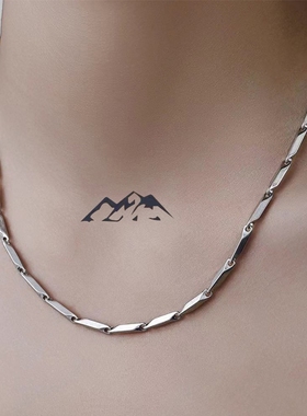 嘻哈痞帅毛衣链高街男款小众高级设计感男士项链简约潮男吊坠配饰