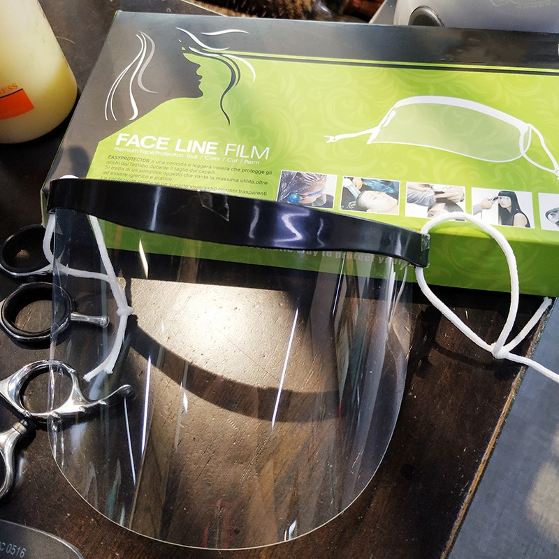 发型师剪发刘海贴染发理发粘头发贴挡脸面罩美发店专用工具透明款