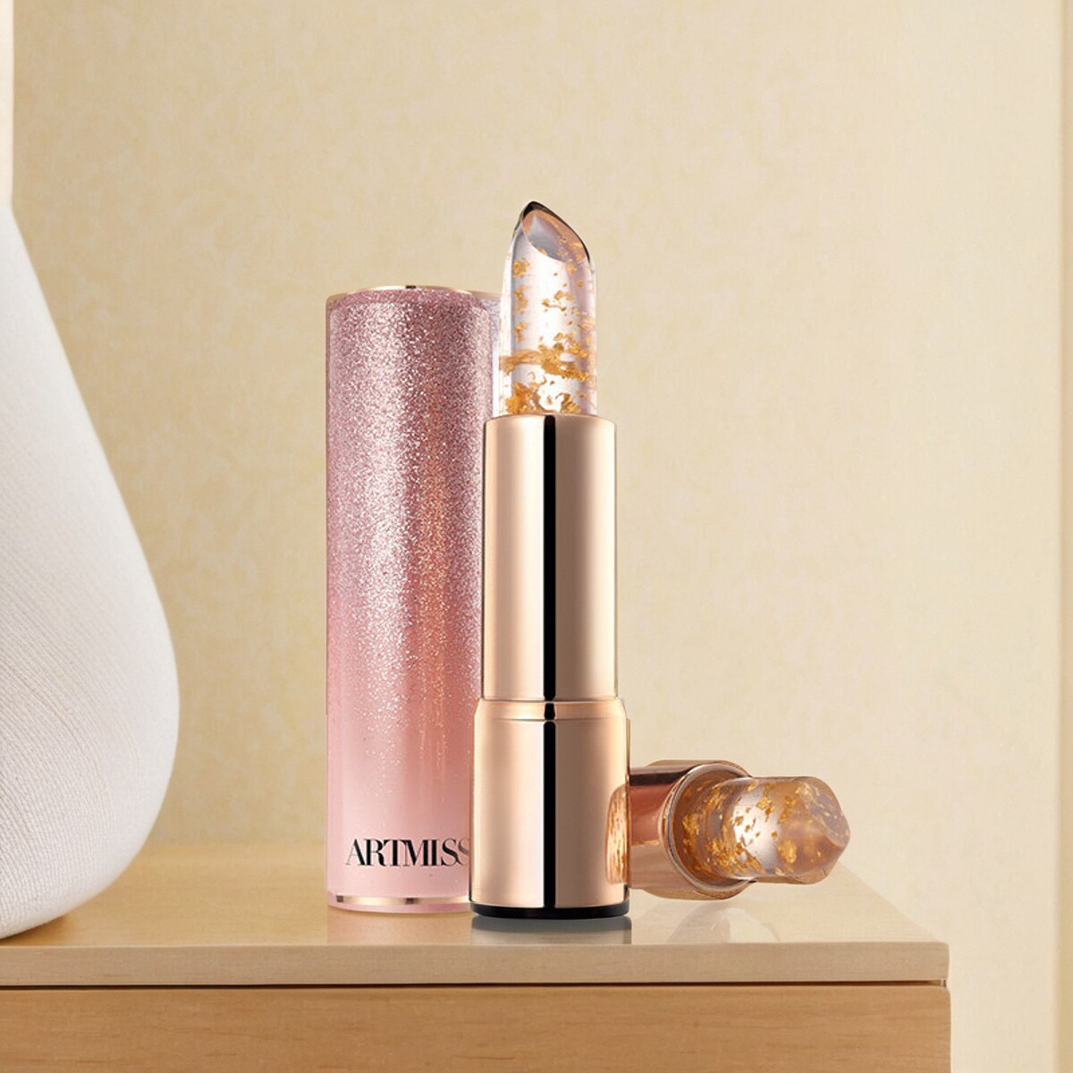 ARTMISS阿缇米斯粉漾鎏金限定润唇膏不掉色不沾杯自然安全养护女