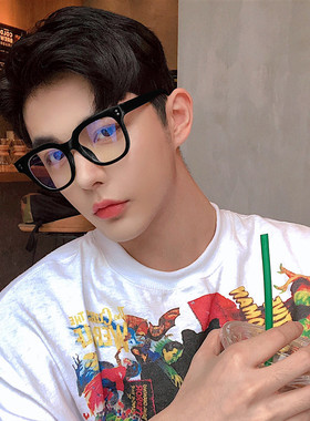 眼镜框男潮复古黑框无度数方框装饰防蓝光辐射眼睛女大框变色近视