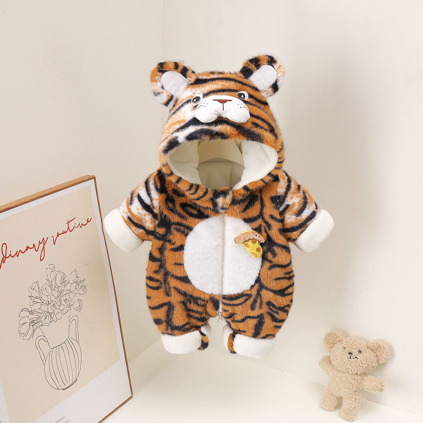 宝宝外出冬装加厚棉服卡通老虎可爱超萌婴儿连体衣冬季外穿抱抱服,童装/婴儿装/亲子装,连身衣/爬服/哈衣,淘宝优惠券,粉丝福利购,淘宝优惠卷