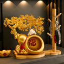 创意葫芦招财猫钥匙收纳玄关摆件客厅桌面发财树装 饰乔迁新居礼物