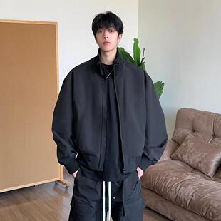 boomber夹克立领男免烫教练休闲春季运动韩版工装上衣ins男士港风