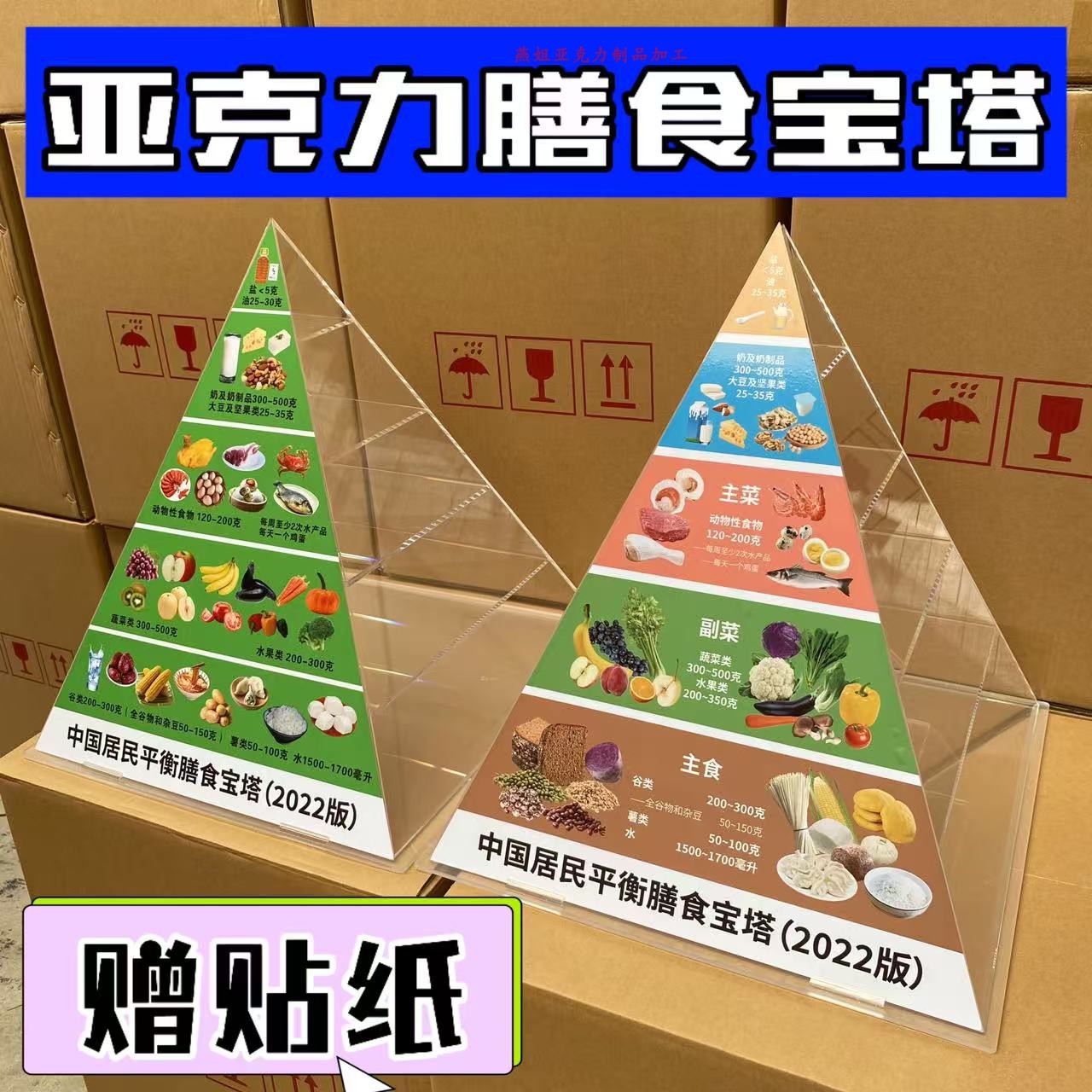 亚克力营养膳食金字塔加工