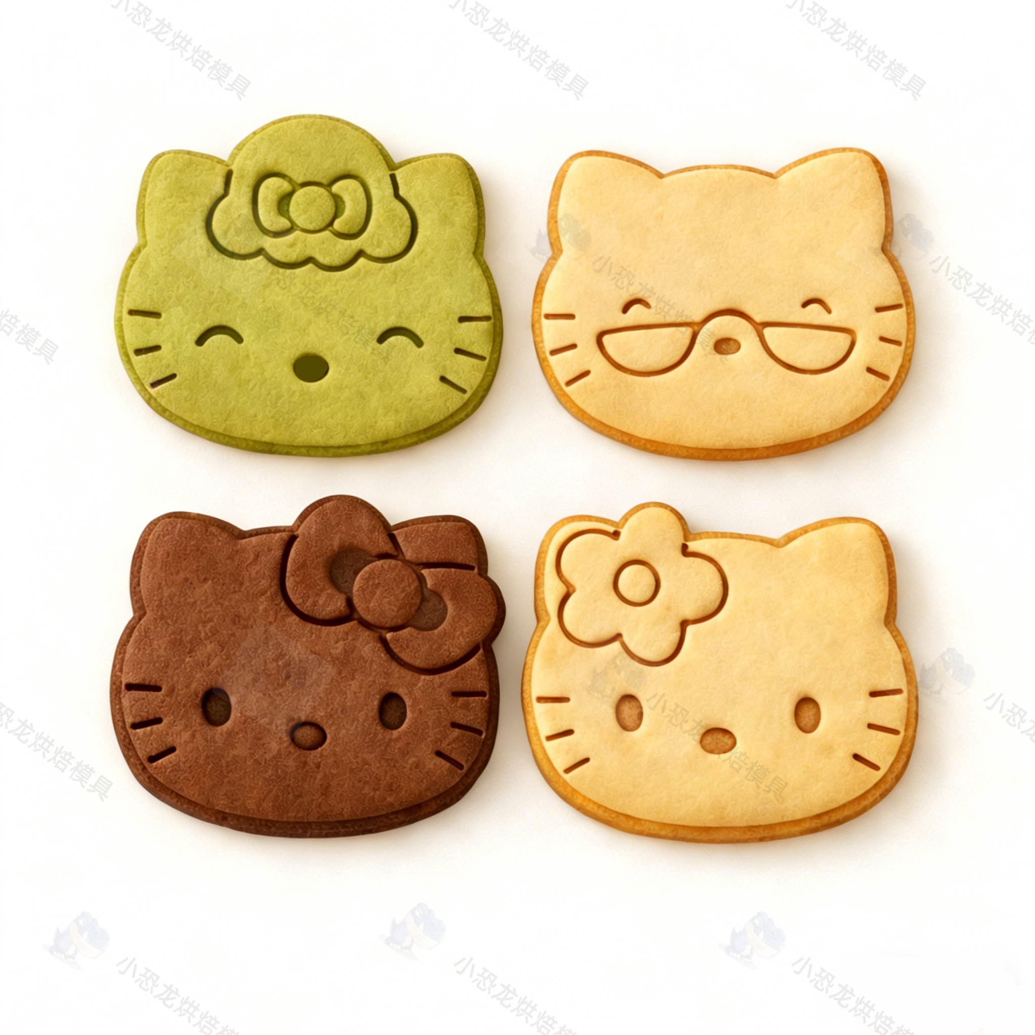 Kitty凯蒂猫饼干模具KT系列可爱立体按压曲奇陶泥烘焙咖啡渣工具