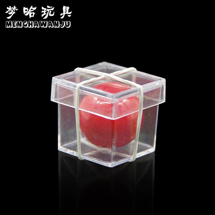 魔术玩具 铜墙铁壁 神秘的穿越 小球穿越透明盒子 近景魔术道具