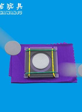 高品质穿梭钱币 金币脱壳 硬币消失 紫色厚款丝巾 近景魔术道具