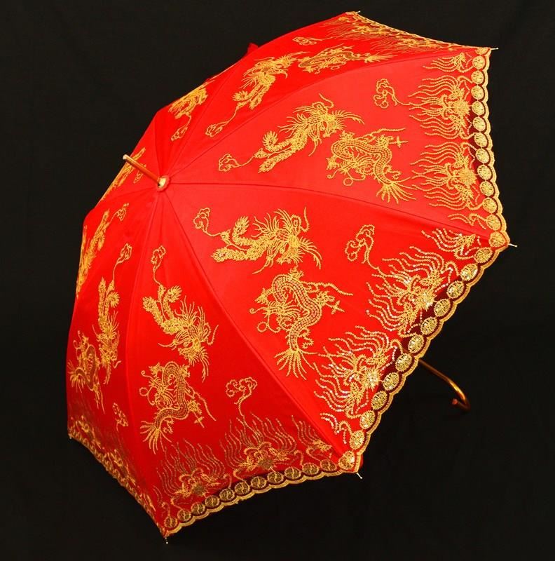 网红雨伞拍摄新品汉服红伞公主蕾丝边婚礼新娘伞装饰伞木柄洛丽塔在类目 居家日用, 伞/雨具/防雨/防潮, 伞中 - 来自Buy2taobao.com提供专业的淘宝代购服务