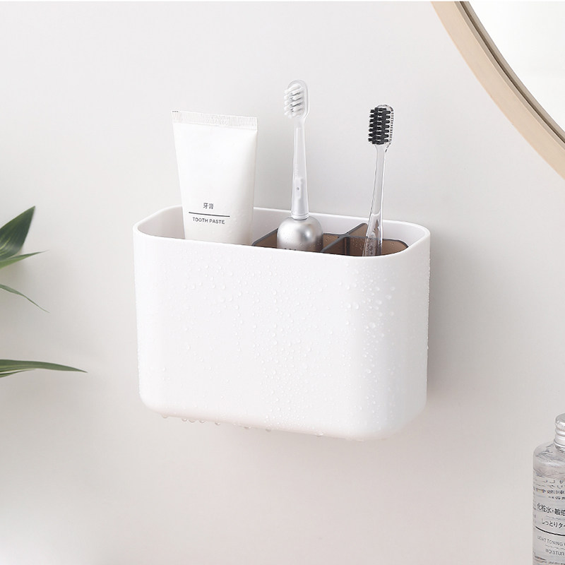 免打孔壁挂卫生间置物架牙刷牙膏收纳架电动牙刷桌面可沥水牙具座