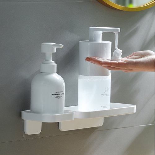 简约免打孔壁挂式浴室收纳架