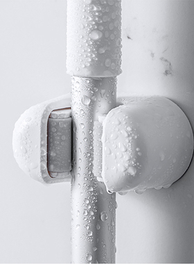 免打孔日系上墙拖把夹卫生间门后防水不掉固定卡扣拖把挂钩壁挂架