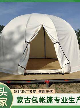 户外加厚牛津布保暖帐篷双层防暴雨露营镀锌钢管表面黑色烤漆